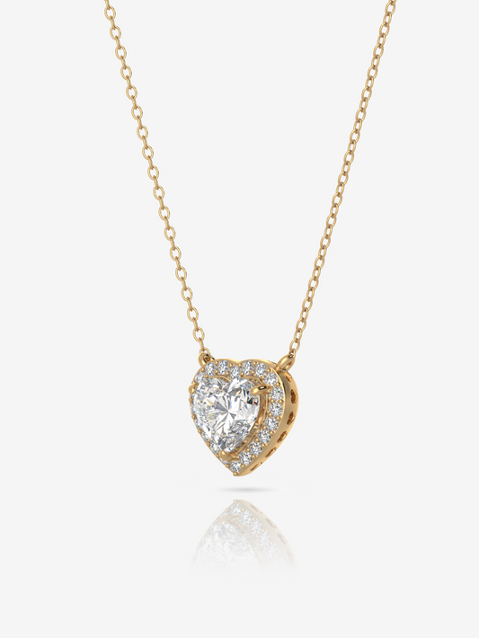 Forever Heart Necklace 925 Sterling Silver and 18K Gold Plated