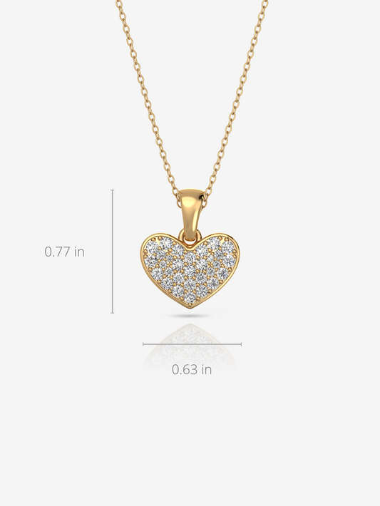 Silver Dainty Heart Necklace and 18K Gold Plated - Verozi