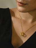 Love Knot Bold Necklace 925 Sterling Silver and 18K Gold Plated - Verozi