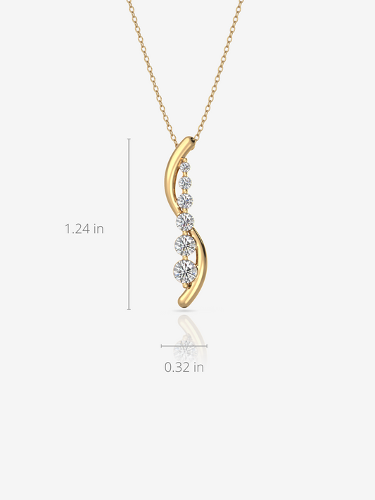 Silver Princess Swirl Necklace and 18K Gold Plated - Verozi